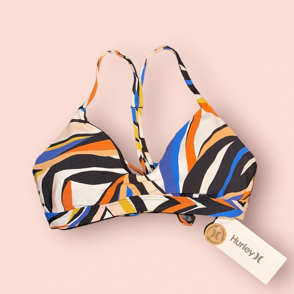 Hurley Multicolor Swim Top NWT - Picture 2 of 4